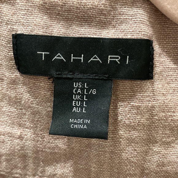 TAHARI muted pink/beige jacket casual size Large - Picture 2 of 5